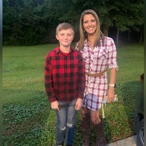 NWT plaid dress size large